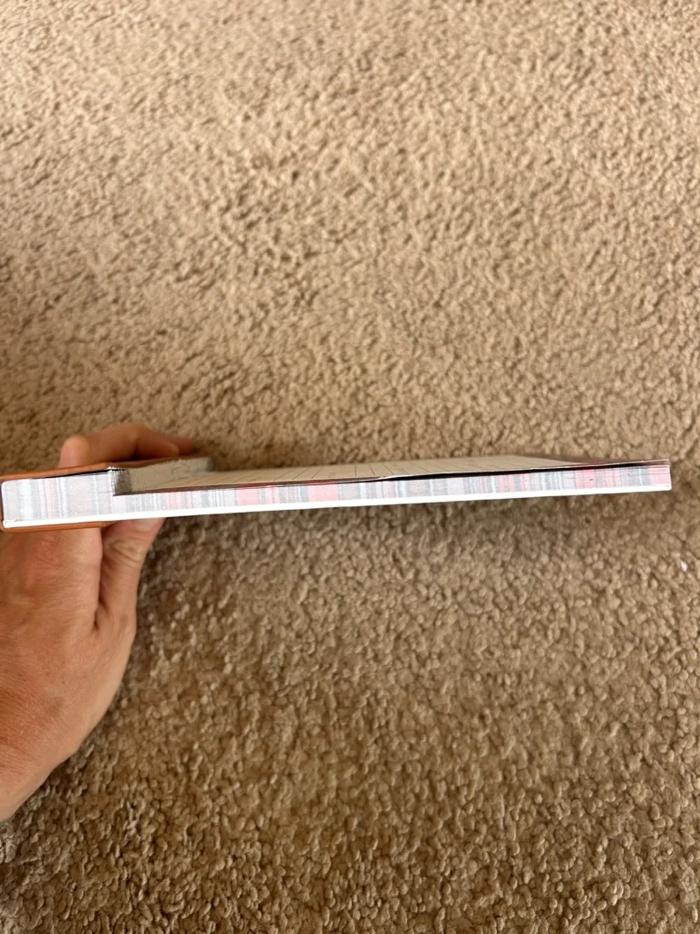 Anthropologie Floral Planner Notepad with Brown Top Binding